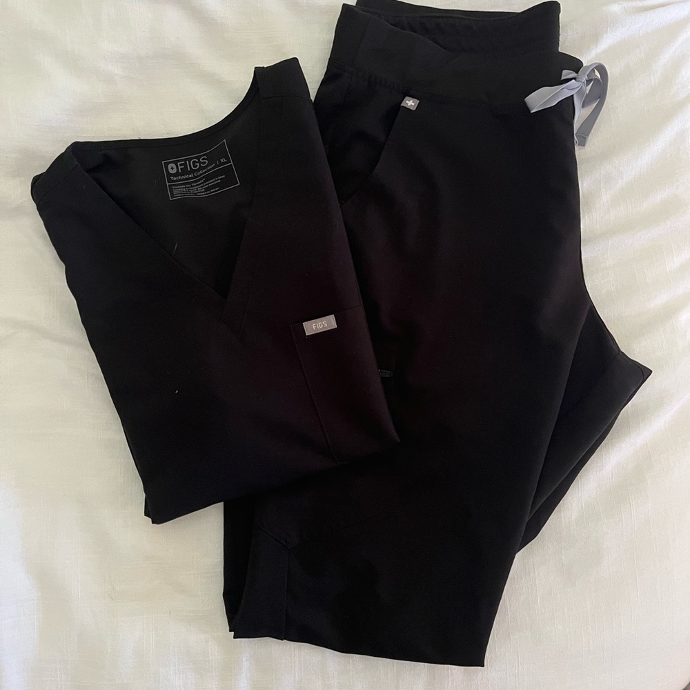 Figs Black Scrub Set XL/Tall